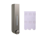 Vægmonteret sæbe- og showergel-dispenser 420 ml Selvklæbende sæbeskuffe 5×8×28 cm Væskepumpe Ingen boring 7