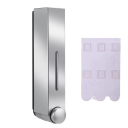 Vægmonteret sæbe- og showergel-dispenser 420 ml Selvklæbende sæbeskuffe 5×8×28 cm Væskepumpe Ingen boring 8