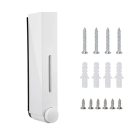 Vægmonteret sæbe- og showergeldispenser 420 ml Badeværelsesvaskemiddeldispenser 5×8×28 cm Pumpe med skruer og dyvler 1