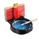 Väggaskopp i rostfritt stål 13×8×7×2,5 cm Minimalistisk rökfri askkopp för hem kontor inomhus utomhus 4
