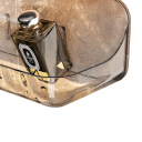 Väggmonterad badrumshylla i akryl 12x9x8 cm transparent förvaringsorganisatör utan borrning sminkhållare handfat och duschdekoration 3