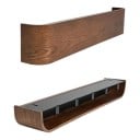 Väggmonterad klädhängare 7 x 52,7 x 10 cm med dolda krokar och hylla modern platsbesparande vägghängare för hall och korridor 7