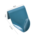Väggmonterad tvålkopp i plast 11,5×8×9 cm självdränerande tvålkopp med vattenavlopp, tvålhållare för badrum, ingen borrning, självhäftande montering 4