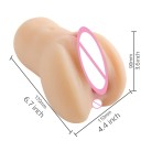 Vagin artificial 2 în 1 și deschidere anală pentru plăcere și discreție maxime, design din silicon cu întreținere ușoară 5