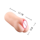 Vagina artificial 13 x 5 cm com forma ergonómica tamanho ajustável material agradável acabamento detalhado embalagem discreta 3