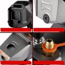 Vakuové čerpadlo chladiva 1/2 HP a 7 CFM 5 Pa 200 ml 1/4" vstup Aku 18 V Hliníkový kryt Stříbrno-černé Na autoklimatizaci a chlazení 8