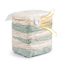 Vakuum-Aufbewahrungssack ohne Pumpe 50x70 cm, Kompressionsbeutel aus PA+PE mit Ventil, transparent, für Kleidung, Decken, Daunenjacken und Reisen 3