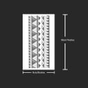 Väliaikainen vedenkestävä tatuointi Rannekoru geometrisilla muodoilla 18 x 8 cm Väärä tatuointi keholle 15 päiväksi 3