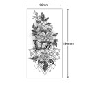 Väliaikainen vedenpitävä tatuointi 9,6 x 19 cm Hieno kukkakuvio Romanttinen tarratatuointi Elegantti vartalonkoriste Helppo kiinnittää 2