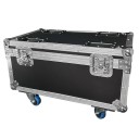 Valise de transport Yiflamefly noire pour 4 réflecteurs COB Par 200 W avec rembourrage en mousse, roulettes et couvercle amovible pour scènes et DJ 1