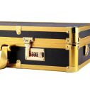 Valise en aluminium doré pour fournitures de coiffure Valise de voyage pour outils de coiffure pour coiffeurs Valise étanche avec serrure à code 56 x 33 x 11 cm 4