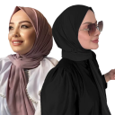 Välitön hijab musliminaisille 15 x 135 cm Täydellinen pääpeitto Islamilainen turbaani Koko vuoden yksinkertainen huivi Tavallinen 2