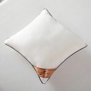 Valkoinen koristeellinen tyyny 45 × 45 cm Polyesterityyny sohvalle olohuoneeseen makuuhuoneeseen autoon pehmeä täytetyyny 4