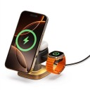 Valoisa magneettinen langaton latausteline iPhone Apple Watch ja AirPods lampulla ja vetäytyvällä MagSafe-kellonlataajalla 3