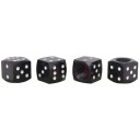 Valve Caps in the Shape of Dice Decorative Caps for Tyre Valves Aluminium Alloy Rounded Edges Size 1.2 x 1.2 cm Set of 4 Pieces 1