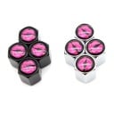 Valve Caps with a Pink Lips Motif 4 pcs Decorative Caps for Tyre Valves Hexagonal Shape Zinc Alloy Size 1.2 x 1 cm 3