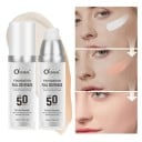 Vandfast flydende makeup 30 ml 12 x 3 cm med fuld dækning, SPF 50 og farveskiftfunktion til ensartet og lysere hudtone 2