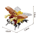 Vandmand 4,6 x 5,8 x 3,9 cm 32 stk Lille 3D byggesæt Mikro blokke Kreativ samlespil til børn fra 9 år Mini model af insekt lavet af byggeklodser 2