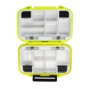 Vandtæt fiskegrejskasse med dobbeltsidet åbning 11,5 x 9 x 3,5 cm Robust, bærbar organizer til kroge og lokkemad Holdbar opbevaringskasse til fisketilbehør 5