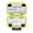 Vandtæt fiskegrejskasse med dobbeltsidet åbning 11,5 x 9 x 3,5 cm Robust, bærbar organizer til kroge og lokkemad Holdbar opbevaringskasse 1
