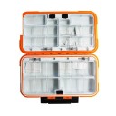 Vandtæt fiskegrejskasse med dobbeltsidet åbning 19 x 10 x 4,5 cm Robust organizer til kroge og lokkemad Holdbar opbevaringskasse til fiskegrej 6