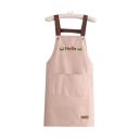 Vandtæt køkkenforklæde 71 x 68 cm med Hello tryk Japansk stil Stor lomme Madlavning Bagning Praktisk komfortabelt forklæde 12
