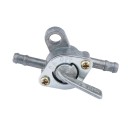 Vanne à essence pour moto Robinet de carburant avec manette pour fermer l'arrivée de carburant Embouts pour tuyau Œillet de fixation Aluminium 3