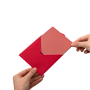 Vánoční a valentýnské přání se srdíčkem Papírové přáníčko s romantickým motivem Láska a přátelství Kreativní blahopřání pro každou příležitost 2