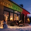 Vánoční osvětlení na stromeček LED vodopád 2,1 m 400 LED RGB Vlastní obrazce i hudební režim Aplikace a ovladač USB IP65 S hvězdou 5