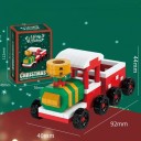 Vánoční stavebnice 9,2 x 4 x 4,4 cm 196 dílků Vánoční vláček s komínem a dárkovou kabinkou Detailní mini model pro sváteční dekoraci 2