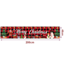Vánoční venkovní banner 200 x 40 cm Černo-červený kostkovaný s nápisem Merry Christmas Odolná dekorace pro fasádu a zahradu 2
