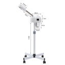 Vaporizador facial hidratante 600 ml com ecrã LCD e suporte com rodas Altura ajustável 58–68 cm Potência 750 W 220 V 3