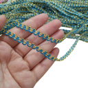 Värähtävä koristeellinen nauha 5 mm x 4,6 m Polyesterinen pitsinauha ompeluun, vaatteiden koristeluun, askarteluun, häät koristeet DIY luomiseen 3