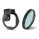 Variabilní ND filtr na mobil 67 mm s kovovým klipem Nastavitelná intenzita Optické sklo Černý Pro dlouhou expozici a natáčení videa 1