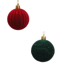 Variada colección de 12 unidades de bolas navideñas de 6 cm Nueve decoraciones diferentes Adornos para el árbol de Navidad 6 x 6 x 7 cm 4