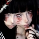 Värikkäät piilolinssit kolminkertaisen pupillin efektillä, halkaisija 14,5 mm, hydrogeeli, ilman dioptrioita cosplay- ja Halloween-käyttöön 9