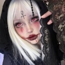 Värikkäät piilolinssit kolminkertaisen pupillin efektillä, halkaisija 14,5 mm, hydrogeeli, ilman dioptrioita cosplay- ja Halloween-käyttöön 10
