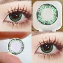 Värilliset kontaktit, dioptria -3.00, geometrisella kuviolla, halkaisija 14.4 mm, pehmeät linssit cosplayta ja silmien ilmeen muutosta varten 5