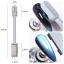 Varinha com três ímanes Magnet para unhas Efeito Cat Eye 8,9 x 1,2 x 2,2 x 2,4 x 1 cm Ferramenta profissional para verniz de gel Acessório decorativo Nail Art 2