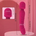 Varita mágica de masaje arcoiris de doble cara con vibraciones para masaje muscular y articular, satisfacción erótica y alimentación USB. Embalaje discreto 2