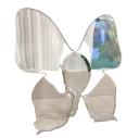 Vase transparente en forme de papillon Vase décoratif transparent pour fleurs Plastique léger Décoration artistique pour la maison Design moderne 2