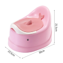 Vaso da notte per bambini 23,5 x 30 x 21,5 cm Vaso rosa con motivo di balena Coperchio Contenitore estraibile Facile da pulire Strumento 2
