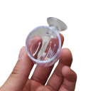 Vaso de acrílico para aquário 3,8 x 4 cm Copo para plantas com ventosa Suporte decorativo para plantas aquáticas Copo de plantação em vidro 4