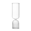 Vaso de champán 210 ml de vidrio transparente altura 18,5 cm diámetro 5,6 cm flauta decorativa de vidrio para cava y prosecco para brindis festivos 1