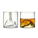 Vaso de cristal original para whisky 7 x 7 cm 200 ml Con motivo de montañas grabado a mano en el fondo Vaso de degustación de lujo para bourbon 4