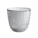 Vaso de flores decorativo de autoirrigação de duas camadas 11 x 11 x 6 cm Vaso de plástico transparente com absorção de água Reservatório de água 5