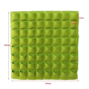Vaso de flores suspenso para ervas 100 x 100 cm 64 bolsos Vaso vertical de tecido Organizador de jardim para parede Cultivo de vegetais e flores 2