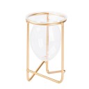 Vaso decorativo com suporte de metal 1