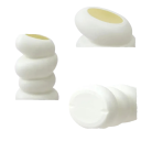 Vaso decorativo espiral de plástico 15 x 10 cm Vaso de design branco para flores Arranjo moderno para interiores decoração estilosa para a casa 3