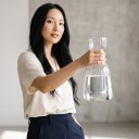 Vaso hidropónico para cultivar abacate e sementes de plantas em água, embalagem 16 × 16 × 16 cm, vidro, transparente, decoração para casa e para peitoril 3